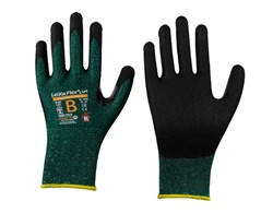 Schnittschutz-Handschuh grün, schwarz Leipold