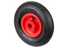Rad luftbereift 200 mm 80 kg auf roter Kunststofffelge Rillenprofil D10.200 BS