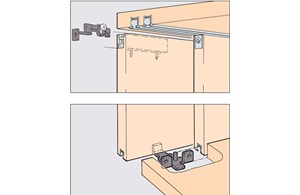 Schiebetür-Beschlag HAWA Clipo 15 Holz