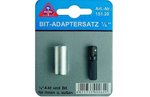 Bit-Adaptersatz 1/4" 2-tlg.