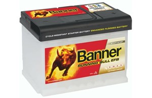 Auto-Batterie Running Bull EFB Banner