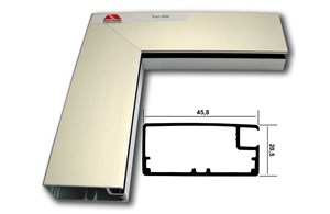 Alu-Rahmentüren 20,5 x 45,8 mm Profil-SAS 006